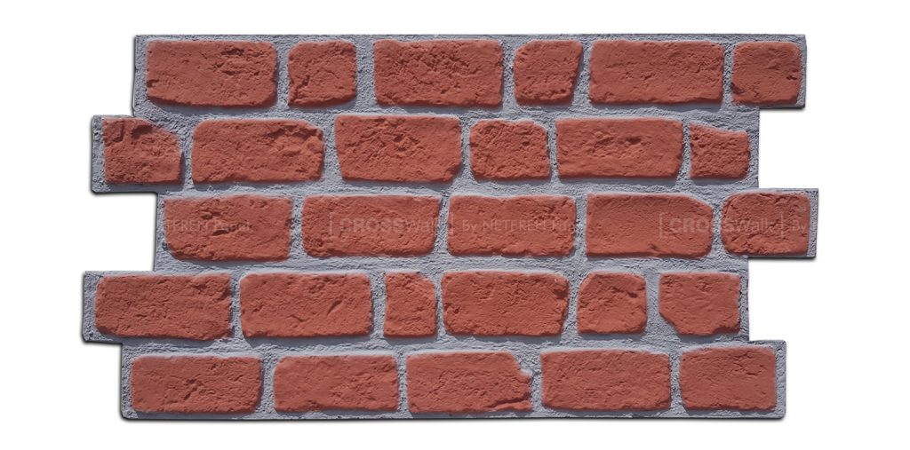 CW-431 Red Cement Joint Temple Brick - 1